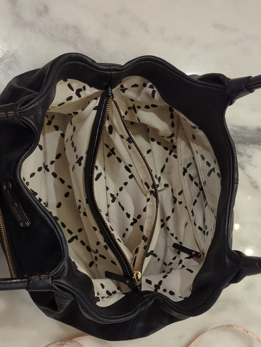 Kate Spade Baxter Street Stevie Bag In Black Leather